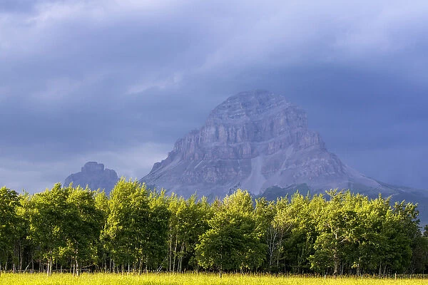 Crowsnest Mountain at Crownest Pass in Alberta, Canada, USA