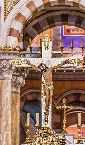 Crucifix Marseille Cathedral, Marseille, France. Constructed 1800's