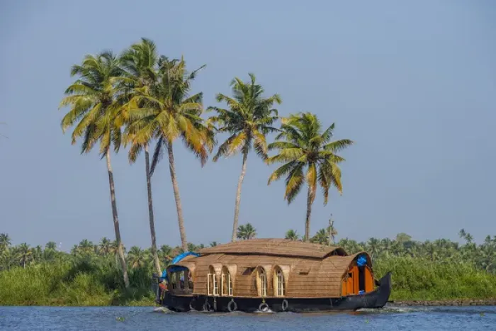 Framed Print : Cruise boat in Backwaters, Kerala, India Framed Print : Cruise boat in Backwaters, Kerala, India