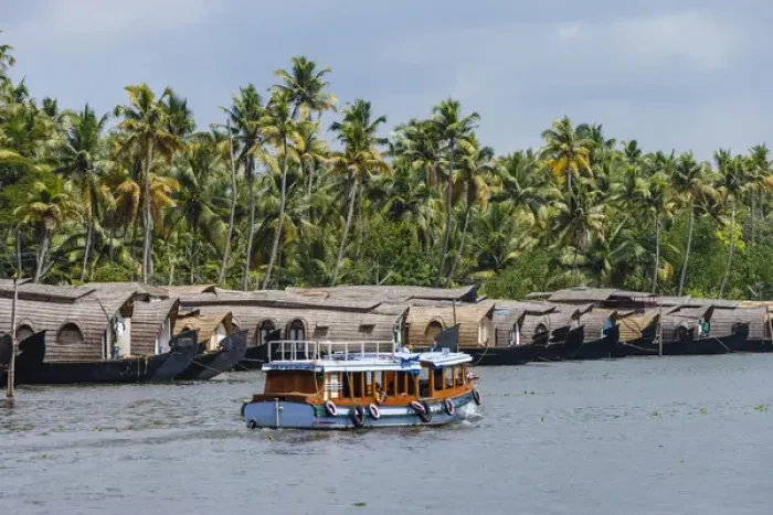 Framed Print : Cruise boats in Backwaters, Kerala, India Framed Print : Cruise boats in Backwaters, Kerala, India