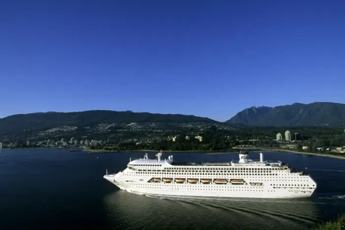 Framed Print : Cruise ship, Vancouver, British Columbia, Canada
