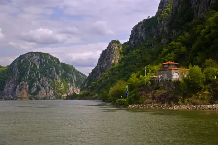Framed Print : Cruising down the Danube River, throught the Kazan gorge of the Iron Gate throught Framed Print : Cruising down the Danube River, throught the Kazan gorge of the Iron Gate throught