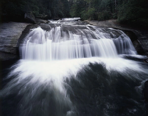 CTF-1041. USA, North Carolina, Turtleback Falls in Nantahala National Forest 
