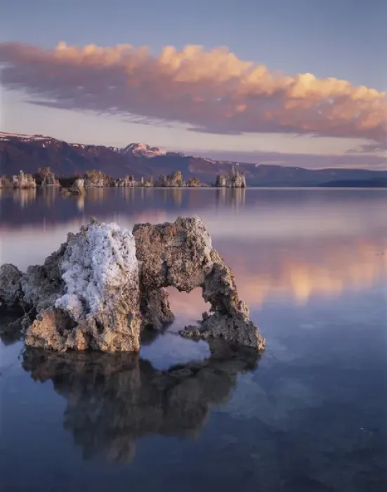 Framed Print : CTF-329. California, Sierra Nevada Mountains, A tufa arch formation on