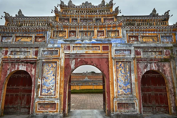 Cua Tho Chi gate, historic Hue Citadel (Imperial City), Hue, North Central Coast, Vietnam