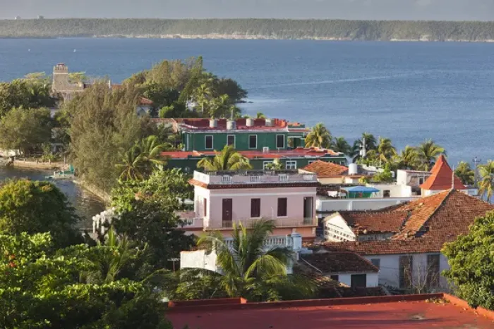 Framed Print : Cuba, Cienfuegos Province, Cienfuegos, Punta Gorda, elevated view of Punta Gorda point Framed Print : Cuba, Cienfuegos Province, Cienfuegos, Punta Gorda, elevated view of Punta Gorda point