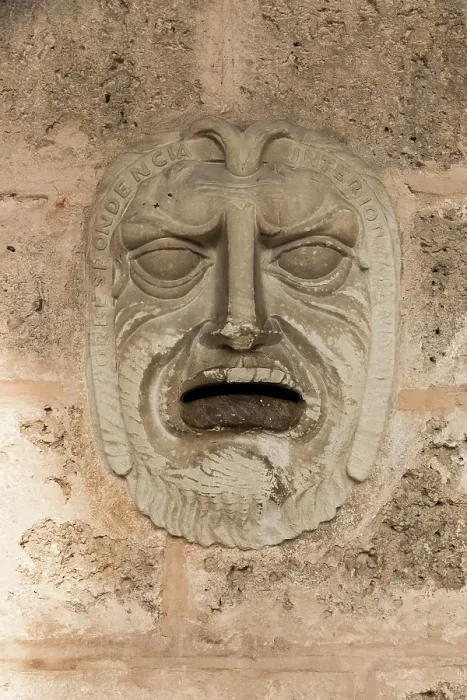 Framed Print : Cuba, Cienfuegos. Stone fountain face Framed Print : Cuba, Cienfuegos. Stone fountain face