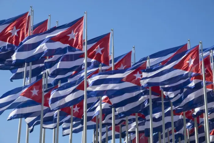 Framed Print : Cuba, Havana. Flags wave in the breeze Framed Print : Cuba, Havana. Flags wave in the breeze
