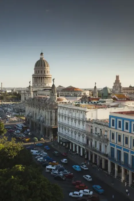 Framed Print : Cuba, Havana, Havana Vieja, the Capitolio Nacional and buildings by the Parque Central Framed Print : Cuba, Havana, Havana Vieja, the Capitolio Nacional and buildings by the Parque Central