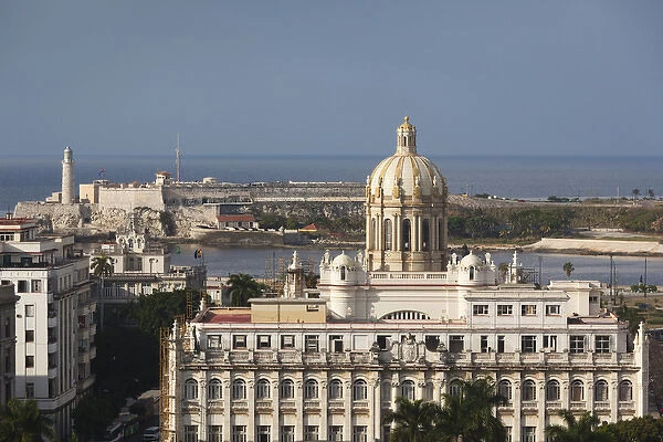 Cuba, Havana, Havana Vieja, elevated view of the Museo de la Revolucion museum
