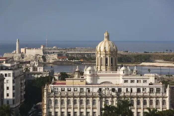 Framed Print : Cuba, Havana, Havana Vieja, elevated view of the Museo de la Revolucion museum