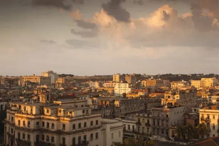Framed Print : Cuba, Havana, Havana Vieja, elevated view of Old Havana buildings, sunset Framed Print : Cuba, Havana, Havana Vieja, elevated view of Old Havana buildings, sunset