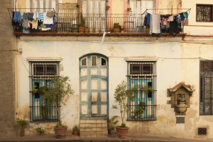 Framed Print : Cuba, Havana, Havana Vieja, Old Havana Buildling