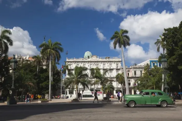 Framed Print : Cuba, Havana, Havana Vieja, the Parque Central and the Hotel Inglaterra Framed Print : Cuba, Havana, Havana Vieja, the Parque Central and the Hotel Inglaterra