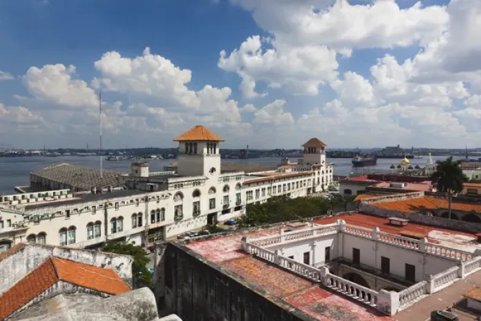 Framed Print : Cuba, Havana, Havana Vieja, Plaza de San Francisco de Asis, Port Buildings, elevated view Framed Print : Cuba, Havana, Havana Vieja, Plaza de San Francisco de Asis, Port Buildings, elevated view