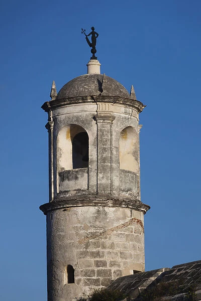 Cuba, Havana, Havana Vieja, tower of the Castillo de Real Fuerza fortress