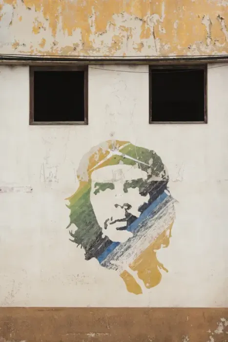 Framed Print : Cuba, Havana, Havana Vieja, wall painting of Che Guevara