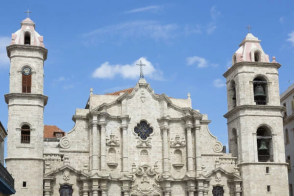 Cuba, Havana. The Roman Catholic churchs Cathedral in Old Town