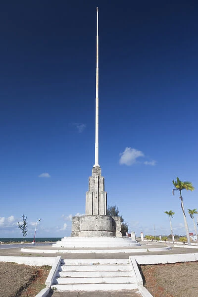Cuba, Matanzas Province, Cardenas, Flagpole Monument, commemorates the first raising