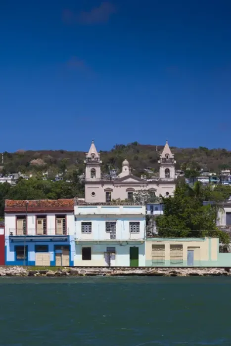 Framed Print : Cuba, Matanzas Province, Matanzas, town waterfront, Bahia de Matanzas Bay