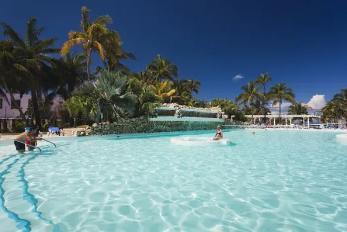 Framed Print : Cuba, Matanzas Province, Varadero, Varadero Beach, Hotel Melia Varadero, swimming pool