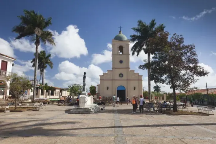 Framed Print : Cuba, Pinar del Rio Province, Vinales, Vinales Valley, town church