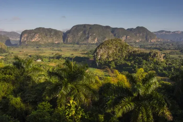 Framed Print : Cuba. Pinar del Rio. Vinales. The Vinales valley in the early morning Framed Print : Cuba. Pinar del Rio. Vinales. The Vinales valley in the early morning