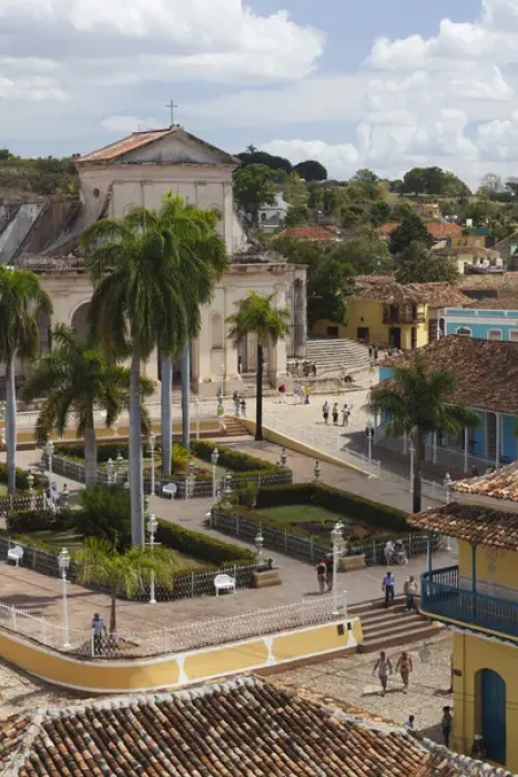 Framed Print : Cuba, Sancti Spiritus Province, Trinidad, elevated view of the Plaza Mayor Framed Print : Cuba, Sancti Spiritus Province, Trinidad, elevated view of the Plaza Mayor