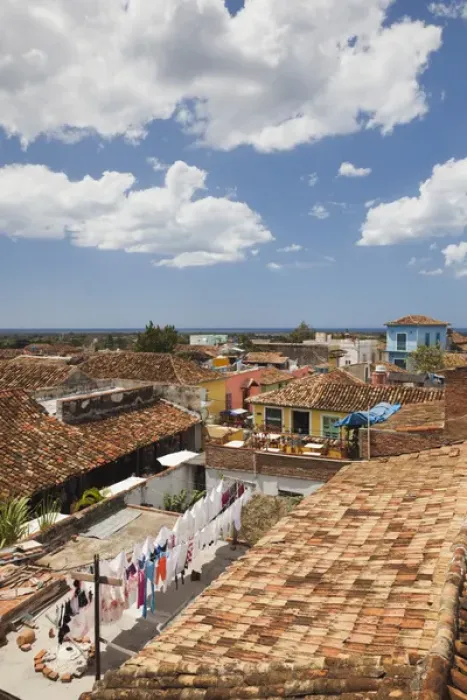 Framed Print : Cuba, Sancti Spiritus Province, Trinidad, elevated town view