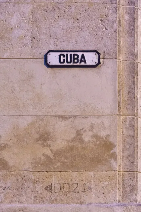 Framed Print : Cuba street sign on pink wall in Old Havana, La Habana Vieja, Cuba Framed Print : Cuba street sign on pink wall in Old Havana, La Habana Vieja, Cuba