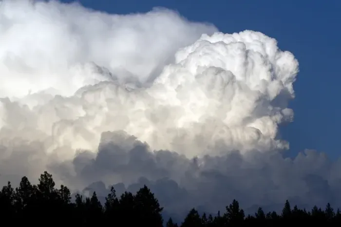 Framed Print : Cumulonimbus thunderstorm clouds form near Cascade, Idaho, USA Framed Print : Cumulonimbus thunderstorm clouds form near Cascade, Idaho, USA