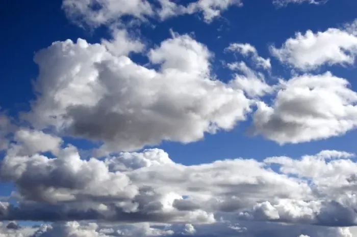 Framed Print : Cumulus clouds against a blue sky Framed Print : Cumulus clouds against a blue sky