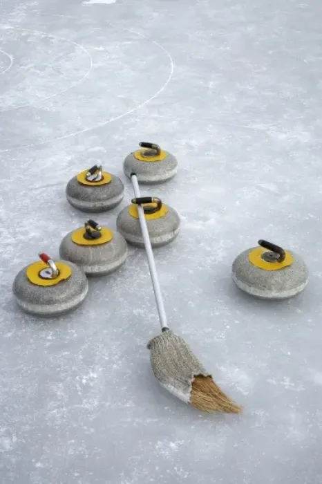 Framed Print : Curling Stones, Bonspiel on Frozen Idaburn Dam, Oturehua, Maniototo, Central Otago