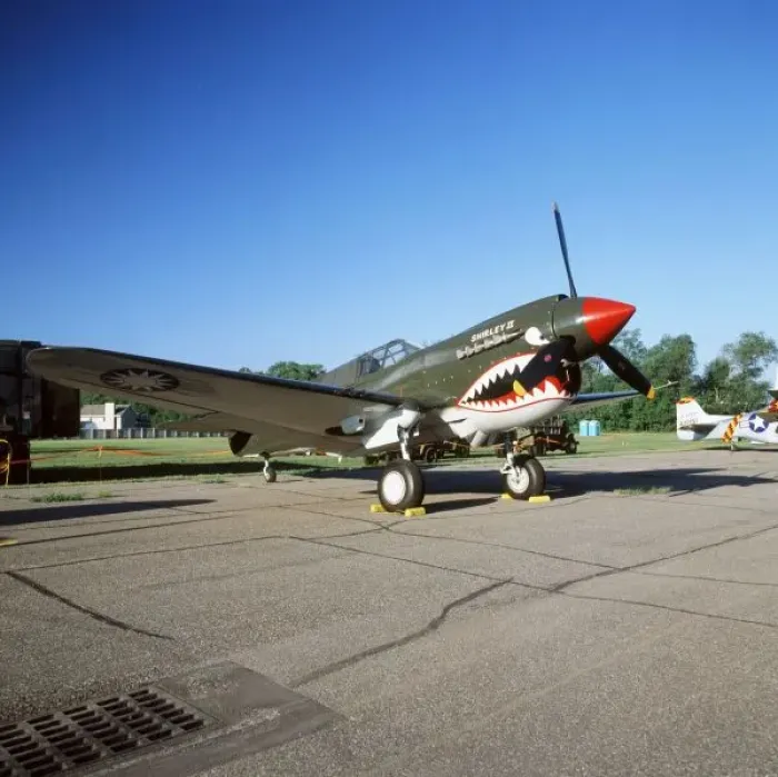 Framed Print : Curtiss P-40 Warhawk, at Minnesota CAF Air Show in St. Paul, Minnesota