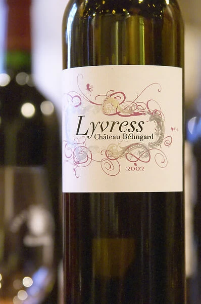 Cuvee Lyvress of Chateau Belingard, word play on l ivress meaning drunkenness
