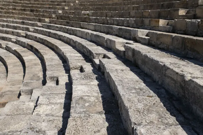 Framed Print : Cyprus, ancient archaeological site of Kourion. The Theatre, circa 2nd century BC Framed Print : Cyprus, ancient archaeological site of Kourion. The Theatre, circa 2nd century BC