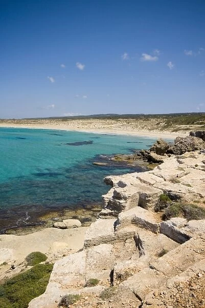 Cyprus, Karpas peninsula, Dipkarpaz, coast and beach near Ayios Philon
