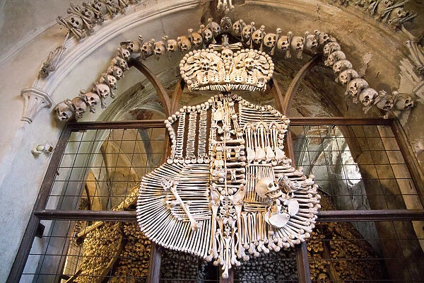 Czech Republic, Bohemia, Sedlec. Sedlec Ossuary, Church of the Bones, Czech Republic