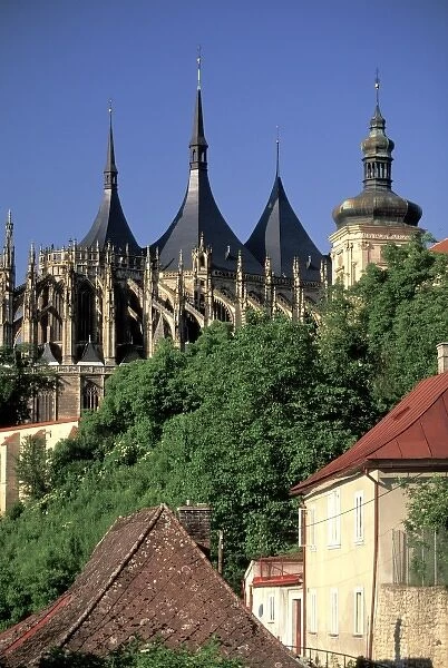 Czech Republic, Kutna Hora. Cathedral of St. Barbara and Former Jesuit College