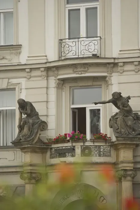 Framed Print : CZECH REPUBLIC, Prague. Building detail, Old Town Square
