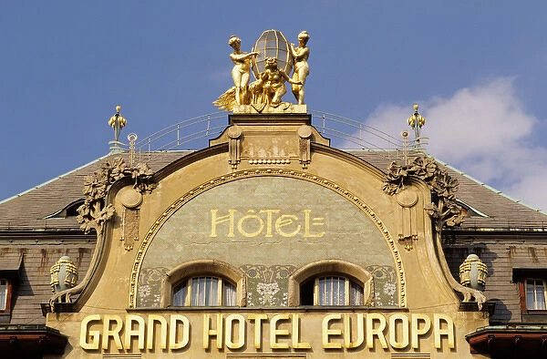 Czech Republic, Prague. Grand Hotel Europa. Wenceslas square