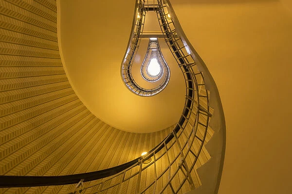 Czech Republic, Prague. Stairwell in the House of the Black Madonna