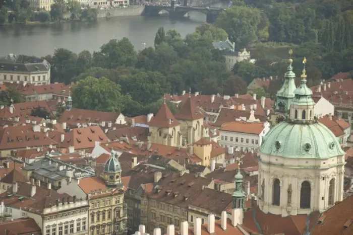 Framed Print : CZECH REPUBLIC, Prague. View from Bell Tower, St. Vitus Cathedral