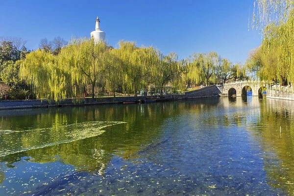 Dagoba Gate, Jade Flower Island, Beijing, China. Beihai public park created 1000 AD