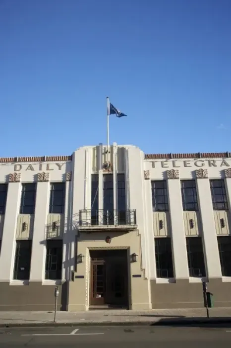 Framed Print : The Daily Telegraph Building, Napier, Hawkes Bay, North Island, New Zealand