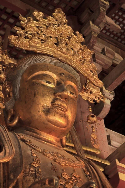 Daimonji Temple in Nara, Japan is home to the giant Buddha statue Daibutsu