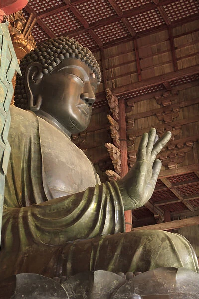 Daimonji Temple in Nara, Japan is home to the giant Buddha statue Daibutsu