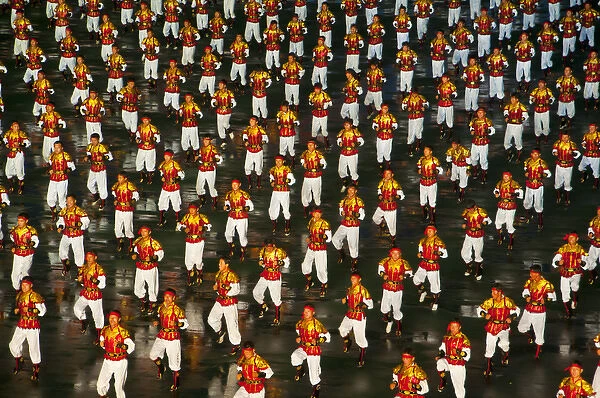 Dancers and Acorbats at Arirang, the mass games of North Korea