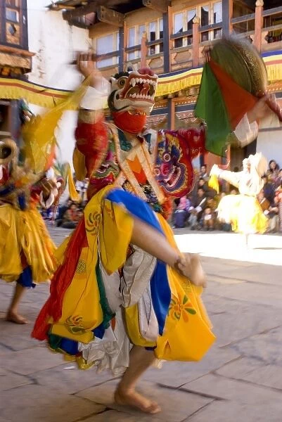 Dances at Jakar Festival, Bumthang, Bhutan