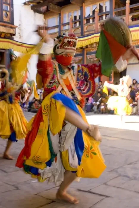 Framed Print : Dances at Jakar Festival, Bumthang, Bhutan Framed Print : Dances at Jakar Festival, Bumthang, Bhutan